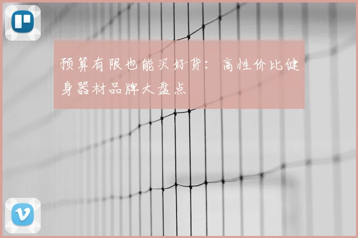 预算有限也能买好货：高性价比健身器材品牌大盘点